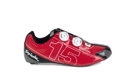 Spiuk 15 Road Carbon - Chaussure de cyclisme unisexe, rouge/blanc, pointure 38