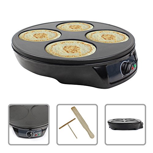 Todeco - Crêpière électrique, Cuiseur à crêpes - Matériau : Aluminium et...