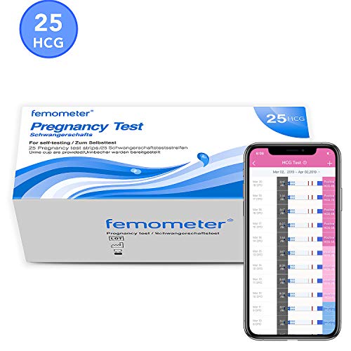 Fémomètre 25x test de grossesse ultrasensible et coupelle urinaire, 20 mIU/ml,...