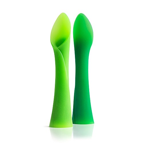 Olababy OlaSprout - Cuillères d'apprentissage en silicone pour bébés...