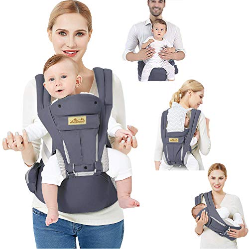 Porte-bébé ergonomique multifonction Viedouce respirant, en coton...