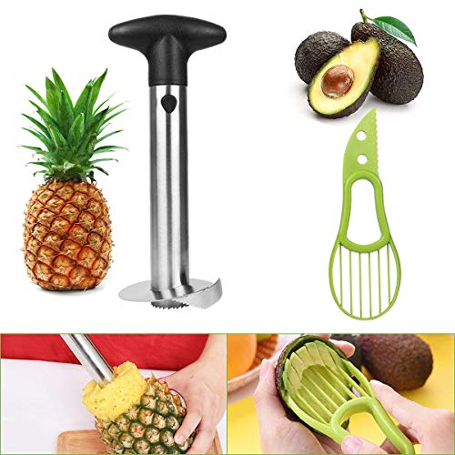 Uvistare Coupe-ananas et coupe-avocat en acier inoxydable Set de...