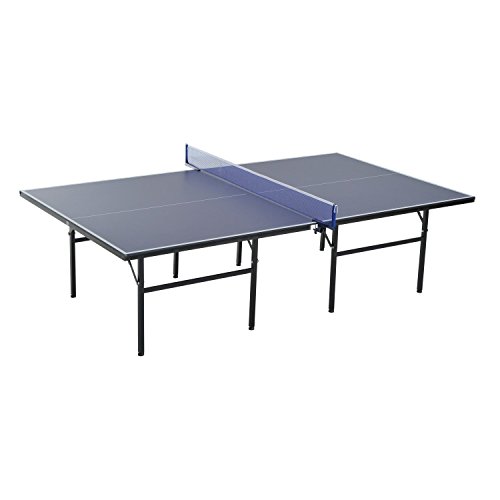Homcom Table de ping-pong pliable avec filet 152,5x274x76cm Tennis de table et matériel Acier et MDF en couleur...
